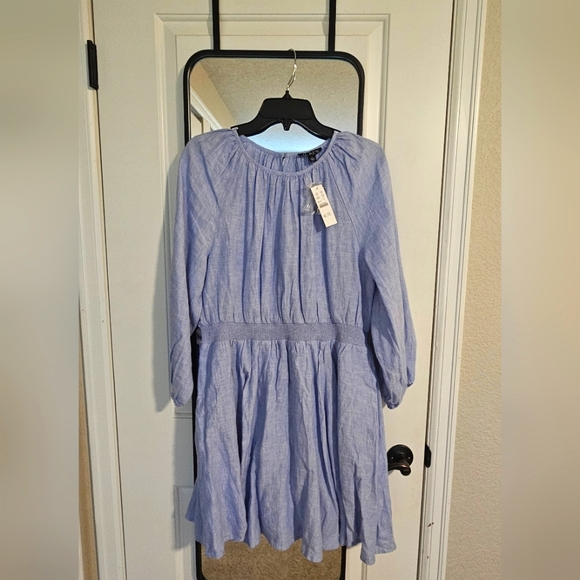 NWT J.Crew Fit And Flare Linen Dress - Picture 1 of 2